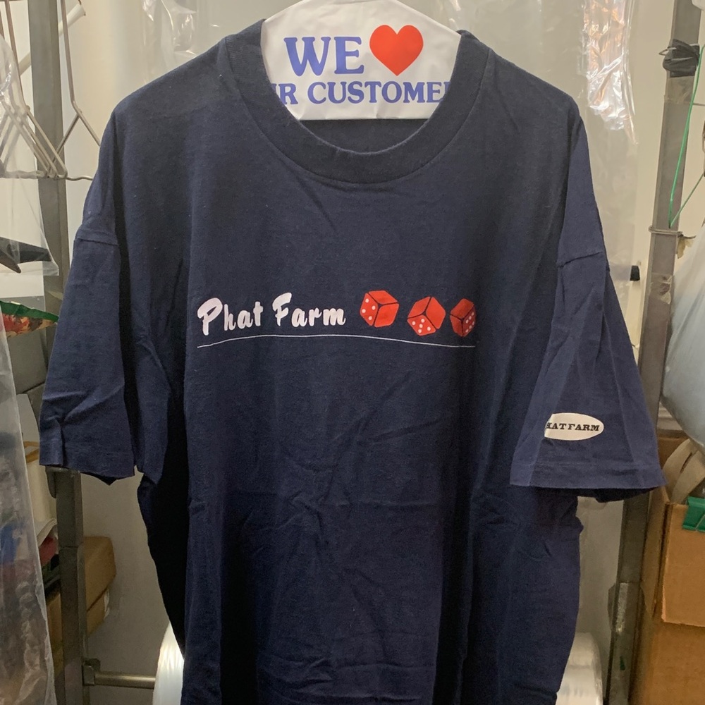 Phat Farm Dark Blue Tee with Red Dice Design